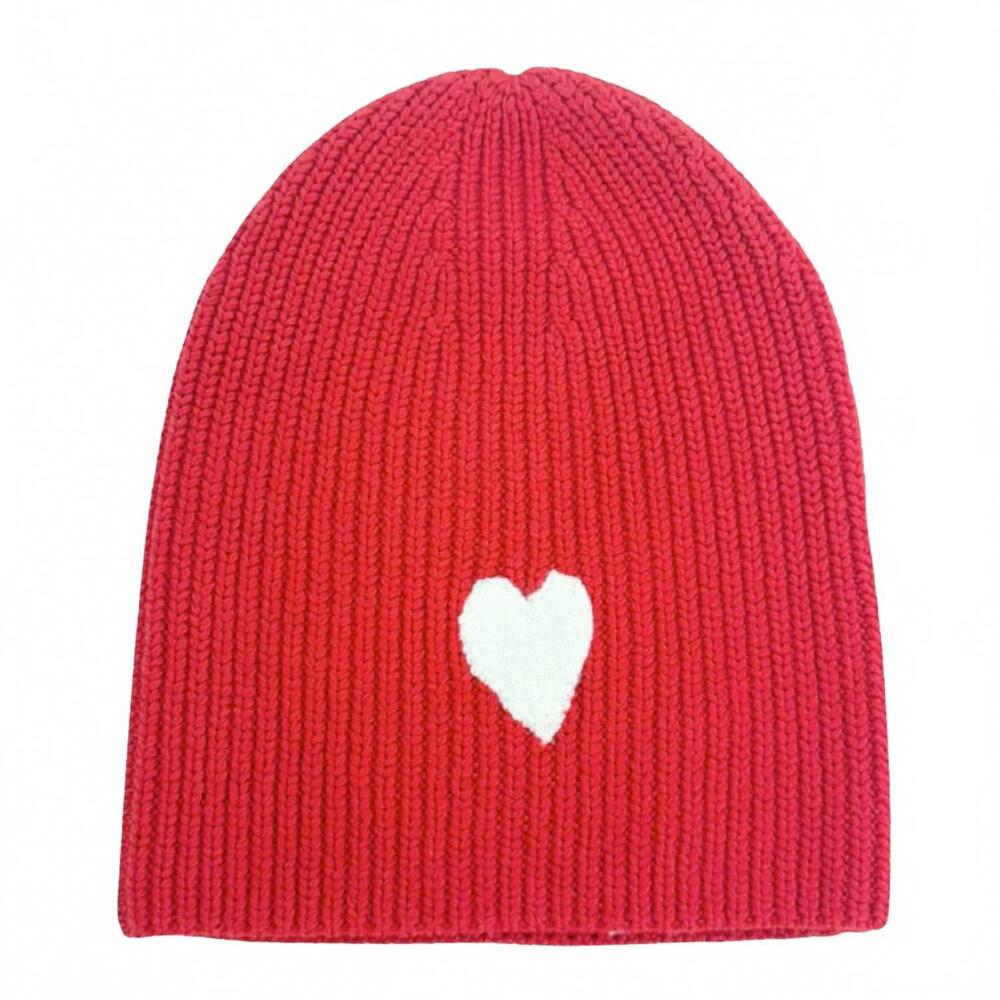 NEW KERRI ROSENTHAL women's love beanie in cherry